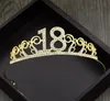 Headpieces Cake baking decoration crown alloy drill 18 year old headwear 6 inch 8 inch birthday accessories
