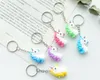 Mode 3D Unicorn Keychain Soft PVC Horse Pony Unicorn Key Ring Chains Bag hänger Fashion Accessories Toy Gifts2054628