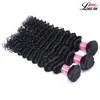 Charmingqueen Brazilian Deep Wave Hair Bundles With Closure Unprocessed deep curly Human Hair With Closure