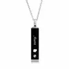 Mom and DAD black Cube Single Stainless Steel Pendant Necklace Urn Filler Kit Cremation Jewelry for Ashes288k