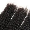 Brasilianska Curly Virgin Hair Weft 4 Bundlar Naturlig Svart Kinky Curly Hair Weaves Brazilian Jerry Curly Virgin Human Hair Extension