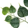 12 pièces feuilles de tilleul artificielles branche pour fond de mur végétal mariage maison Hotal bureau Bar décoratif