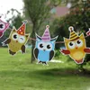 Gelukkige Verjaardag Document Uil Vlaggen Bunting Banners Brief Garlands Baby Boygirl Kids Birthday Party Decorations LZ1120