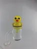 Autres ensembles pour fumeurs tuyau super mignon canard jaune capuchon en verre trou supérieur Shi Ying bâton clou givré poli 14mm joint