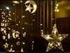 LED 스타 달 랜턴 에너지 절약 및 환경 보호 2.5M138led 얼음 바 크리스마스 커튼 빛 웨딩 장식
