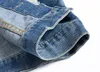 Mens Vest Vesten Denim Jassen Mouwloze Slanke Fit Jassen Biker Motorcycle Tops Lichtblauw Gratis Verzending Big Size M-5XL