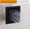 DISGOD Bath & Shower Set Accessories Temperature Sensitive LED Rainfall Shower Head Matte Frosted Blacken Bathroom Shower Faucet