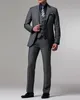 Two Button Aangepaste Slim Fit Groom Pak Trouwpak voor Mannen Bruidegom Tuxedos Groomsman Jas + Broek + Tie + Vest Mens