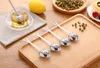 Hjärtformad Tea Infuser Mesh Ball Rostfritt Strålar Örtlås Infuser Sked Filter Tea Strainer Te Teer Tools Säsongfilter