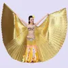 2016 New Style Professional White Belly Dancing Costume Wing Belly Dance Transparent fabric isis wings Golden Color