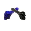 Y068 Colorful Smoking Pipes About 4 Inches Length Tobacco Skull Spoon Glass Pipe Side Air Hole Smooth Airflow