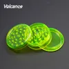 Volcanee Wholesale Newest Plastic 60mm 5 colors magnetic herb Grinders 3 Parts for dry herb Grinder