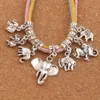 140 sztuk / partia Metale Mieszane Elephant Big Hole Dangle Europejskiej Koraliki Tybet Silver Fit Charm Bransoletka Luźna Koralik