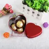 В форме сердца коробка конфет романтическая свадьба день рождения Рождество пользу металла олова конфеты коробки ювелирных изделий подарочная упаковка