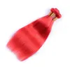 Peruanische rote Menschenhaar-Webart-Bündel seidige gerade reine rote Farbe-Menschenhaar-Bündel-Angebote Jungfrau-peruanisches Haar spinnt Verlängerungen