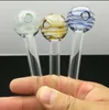 Glasrör rökande blåst vattenpipa tillverkar handblåsta bongs färgglad trådplatta stor bubbla glas direkt stekpanna