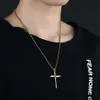 MIC 12pcs Fashion Nails Cross Alloy Charm Pendant Necklace For Male Jewelry Accessories 3-color selection