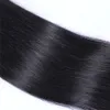 Ткет волос Бразильское Straight человека 3 пачки с 2x6 Кардашян кружева Закрытие Двойной Уток Dyeable просветляющийся 100g / шт