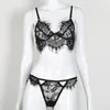 Sexiga Underkläder Bra Panties Kvinnor Exotiska Lace G-String Thong Brief Strap Cross Hollow Out Bikini Bras Underkläder Kvinnor Underkläder Hot