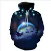 3d Hoodies baskı Ren Geyiği Noel komik Hoodies erkekler streetwear rahat harajuku kapüşonlu tişörtü galaxy kazak spor eşofman