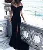vestido de noche glamoroso negro