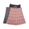 girls plaid pleated skirt