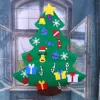 5PCS Mode DIY Filz Weihnachtsbaum mit Dekorationen Tür Wandbehang Kinder pädagogisches Geschenk Weihnachten Tress ca. 77X100cm