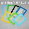 Silikonmattor Wax Non-stick Pads Silicon Dry Herb Mats 11 * 8.5cm Matkvalitet Bakning Mat Dabber Sheets Jars Dab Pad Green Blue Yellow