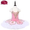 Crianças Rosa Palco Ballet Tutu Trajes Crianças Desempenho Competição Ballet Apperal Branco Adulto Profissional Vestidos de Saia de Balé