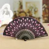 Broderade Sequins Hand Lace Flower Folding Fan Dancing Wedding Party Decoration Partihandel