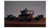 Conjunto de chá tradicional chinês para viagem, argila roxa, kung fu, conjunto de chá, caneca, pacote de cerâmica, presente, bule com giftbox195m