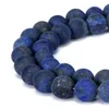 8mm Fctory Price 4 6 8 10 12 mm Natural Stone Dull Polish Matte Lapis Lazuli Round Loose Beads Jewelry Making Diy