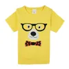 Lunettes Dessin Animé Garçon Courte Enfants Vêtements Tee T-shirt Grandes Filles Haut À Manches Courtes Eté Casual Vêtements Bébé