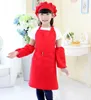 10 Colors Kids Aprons Pocket Craft Cooking Baking Art Painting Kids Kitchen Dining Bib Kitchen Supplies