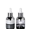 30ml flacons compte-gouttes en verre transparent vider les huiles essentielles bouteille de parfum femmes conteneur cosmétique petit emballage SN1285