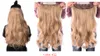 190g 24 inch Uitgerekt Golvend Clip in Synthetisch Haar Extensions Hittebestendige Vezel 4 Clips één Stuk 17 Kleuren Beschikbaar9053201