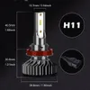 Infitary Ampoules de phare LED H11 Kits de conversion Phare automatique à faisceau unique Phare de voiture 72W 6500K 8000LM Blanc super brillant ZES C1988383
