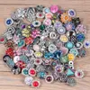 전체 50pcslot 혼합 금속 18mm 스냅 버튼 보석 금속 Rhinestone Snap Button Marms for Diy Jewelry4255689