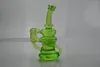 Glass hookah green oil rig smoking pipe, bong 14mm joint price concessions