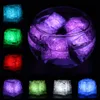 Ice Cube LED Lampeggiante Sommergibile Sensore di liquido multicolore Illuminazione a incandescenza per bere vino Decorazione per bar per feste di matrimonio