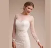 Pure Bruiloft Capes Eenvoudige Sjaal Voor Sweetheart Trouwjurken Elegante Bruids Kanten Jassen Met Lange Mouwen Witte Bruiloft Accessoires 319f