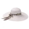 Stor grim diskett sol hatt sommarhattar för kvinnor skydd strå hatt kvinnor strandhatt