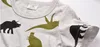 NEUE ANKUNFT Jungen Kinder 100% Baumwolle Kurzarm cartoon dinosaurier druck tasche T-shirt jungen kausalen sommer t-shirt freies Schiff
