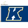 NCAA Kent State Golden Flashes 플래그 3 * 5ft (90cm * 150cm) 폴리 에스터 플래그 배너 장식 플라잉 홈 가든 깃발 축제 선물