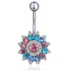 YYJFF D0691 BELLY NAVEL STUD 14GA 16 mm längd