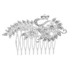 Feis Hole Crystal Chinese Dragon and Flower Hair Combed Romantic Bridal Flower HeadDress Hair Accessory for Bride Wedd1133588