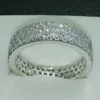 choucong Fashion Jewelry 10KT Gold Filled White Stone 5A Zircon stone Band Wedding Ring Sz 5-11 Free shipping Gift