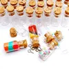 1ml 11x22x07mm Mini Tiny Clear Glass Jars Flessen met Cork Stoppers, Glasflessen voor Decoration, Arts Crafts, Projects, Party Gunsten