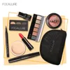 Nybörjare Cosmetics Makeup Tool Kit 8 st Cosmetics inklusive ögonskugga Läppstift med sminkväska med focallure smink