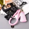 Mode-accessoires Cartoon Gy Bear Sleutelhanger Leuke Bag Charm Houder Hars Sleutelhanger Fo K004 zwart